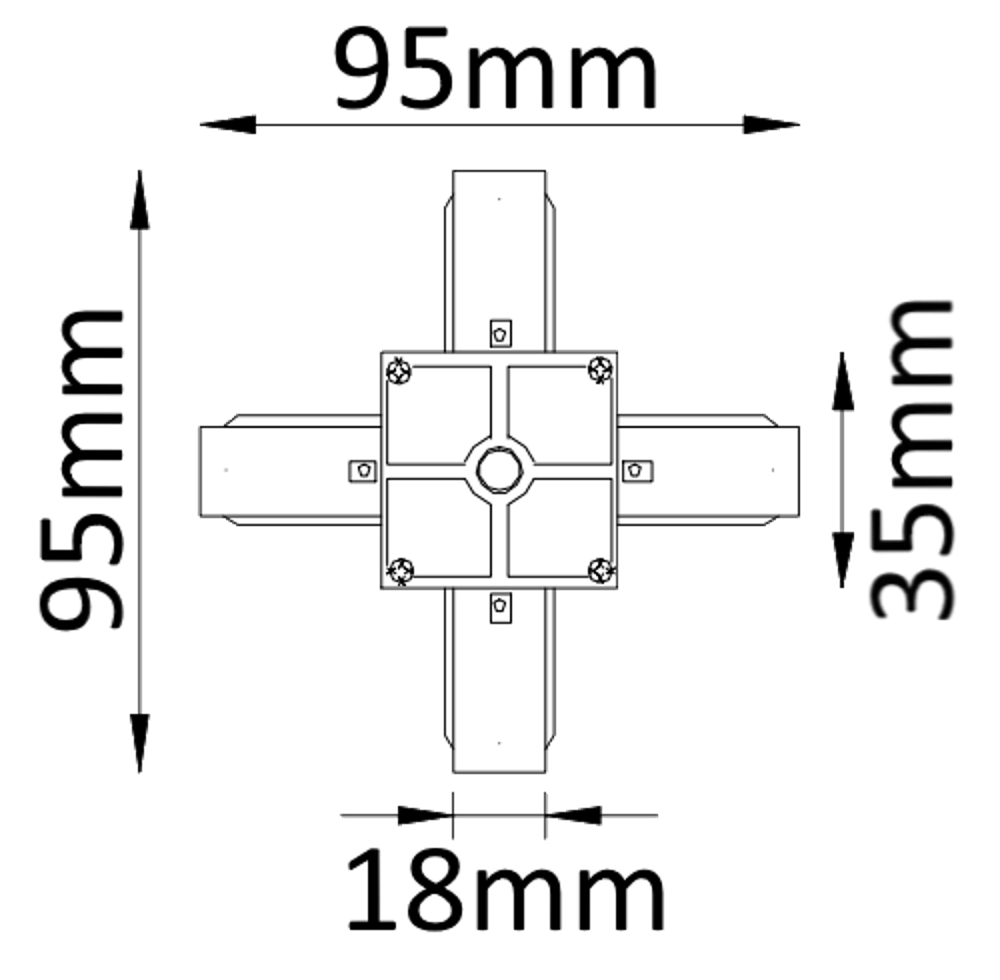 Соединитель X-образный (однофазный) Crystal Lux CLT 0.211 CLT 0.211 04 BL