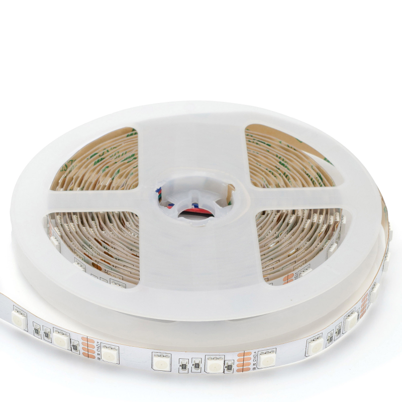 Комплект светодиодной ленты Apeyron 12В 14.4Вт/м smd 5050 60 д/м IP20 5 м RGB (блок, коннектор, контроллер) 10-33